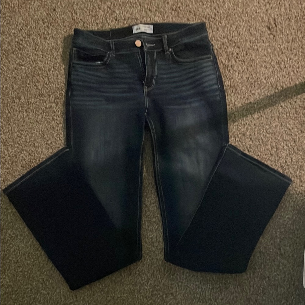 BKE Black Flare Wide Leg Jeans with Stretch